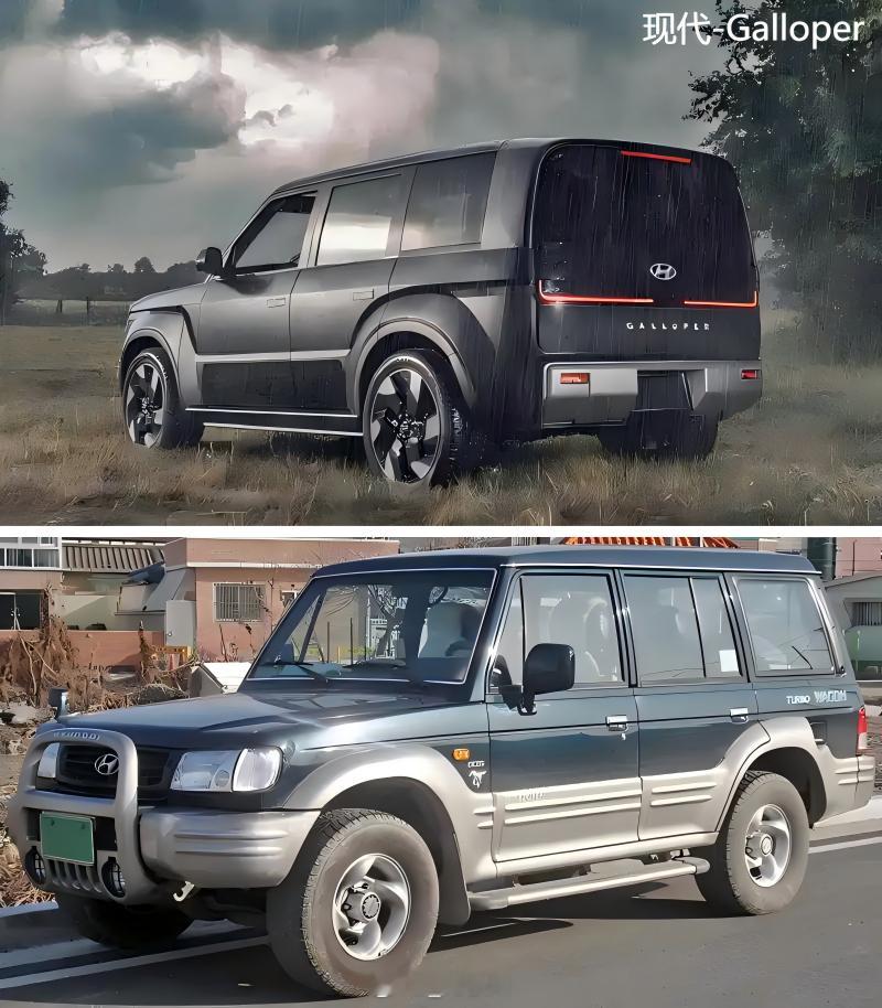 #现代汽车Galloper# 大家还记得现代汽车的Galloper吗，1991年