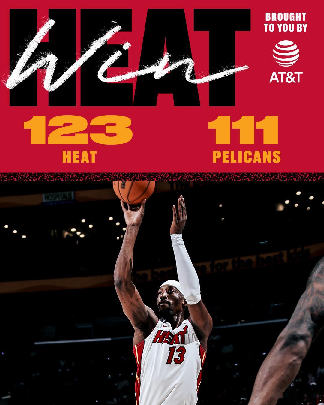 拿下鹈鹕！阿德巴约：27分14篮板4助攻5封盖，攻防一体统治内线小海梅：23分8