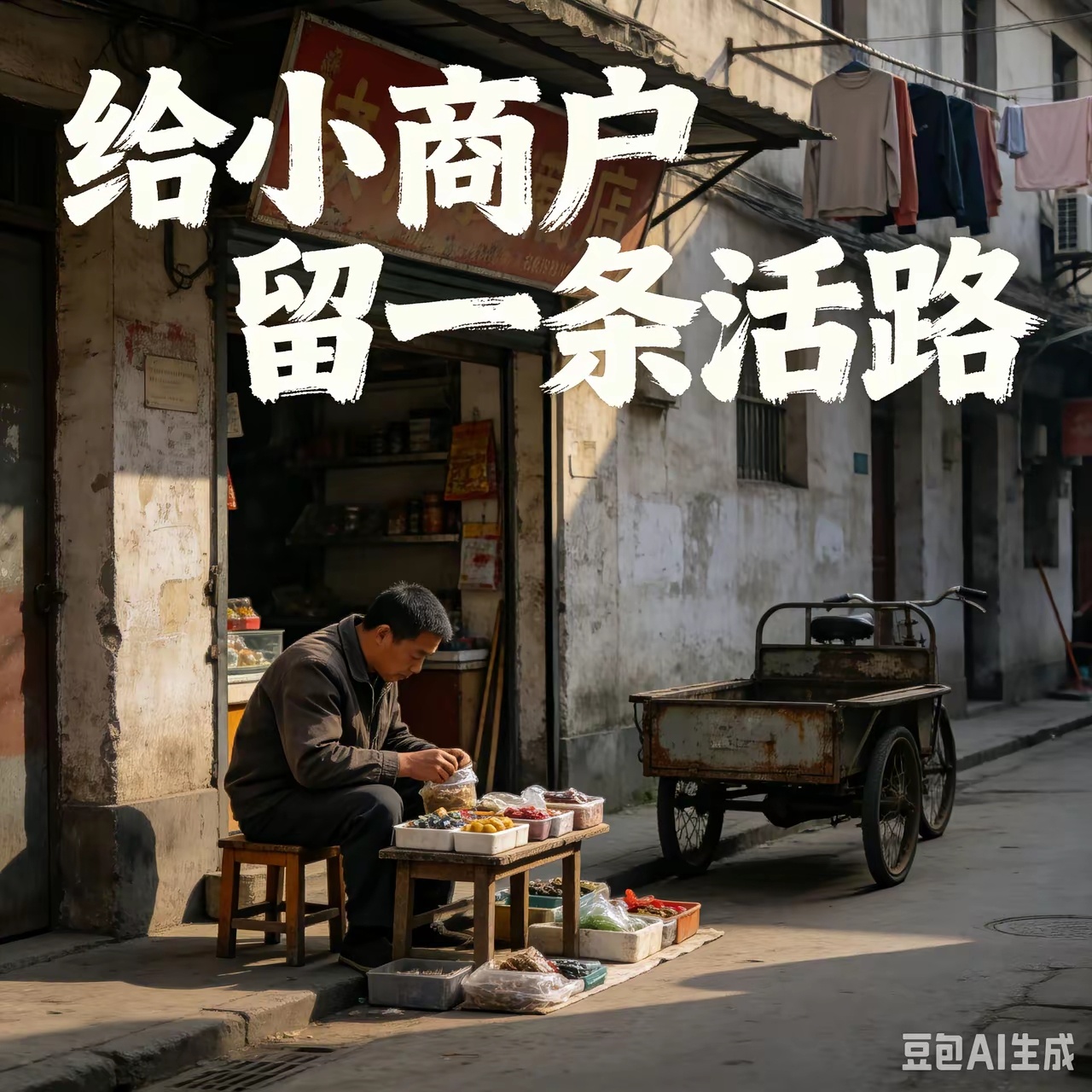 社会需要给小商户留一条活路。 
