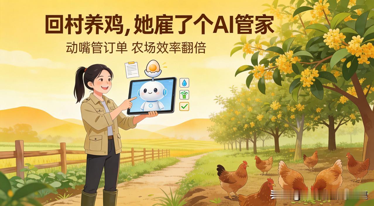 海归姑娘回村养鸡，给AI起名"皮蛋"，管着千亩农场
一个英国爱丁堡大学商学院毕业