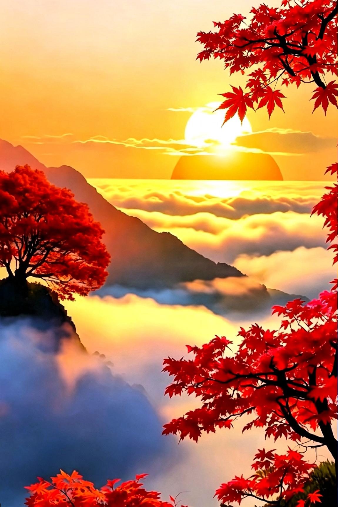七言诗 —— 秋枫

 
谁说秋日只剩萧瑟冷清？
最动人的秋色，从来都藏在漫山红