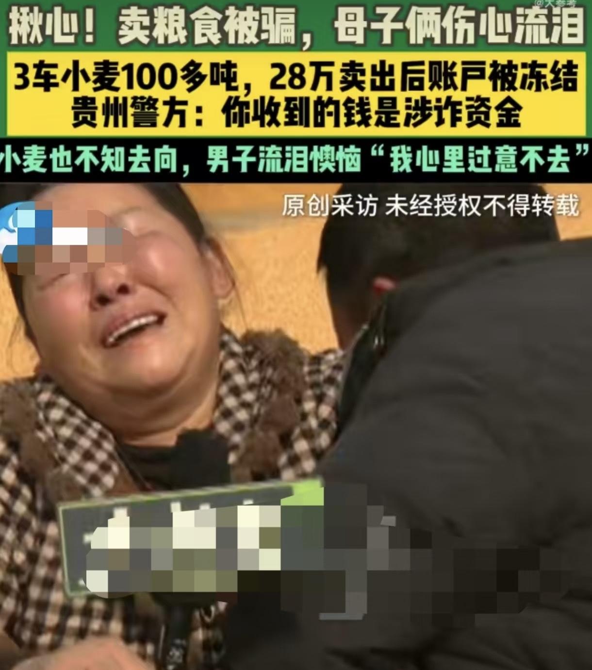 有人冒充收购商高价收小麦，其实根本不是真买粮，而是用骗来的赃款打款，农户收到的钱