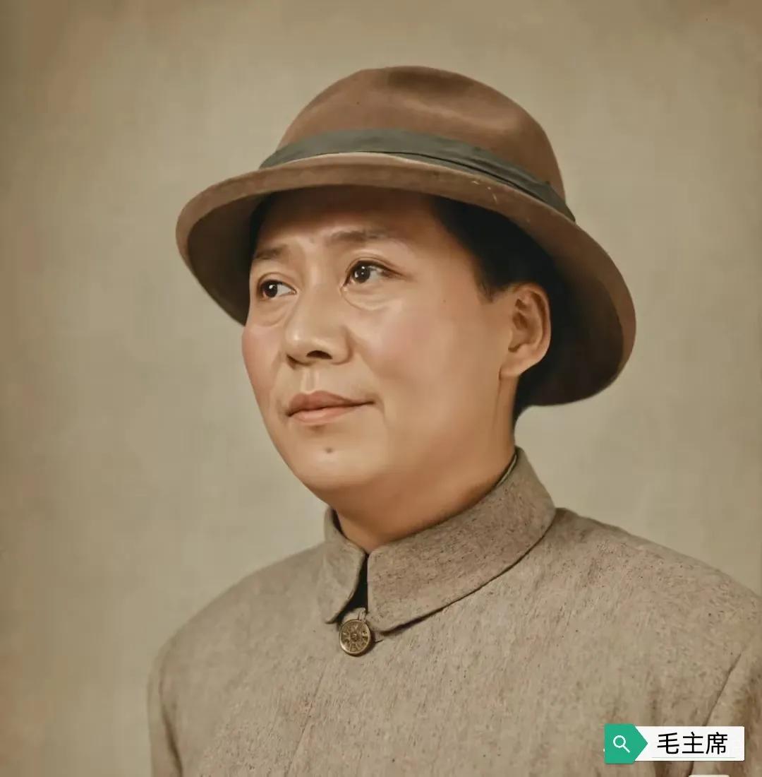 当年，国共重庆谈判举世瞩目。毛主席这身行头就是亲密战友周恩来为他特意配制的。粗布