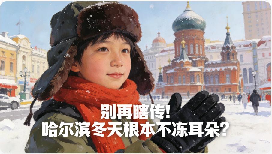 别再瞎传！哈尔滨冬天根本不冻耳朵？
 
咱东北孩子实名给哈尔滨代言！不少南方朋友