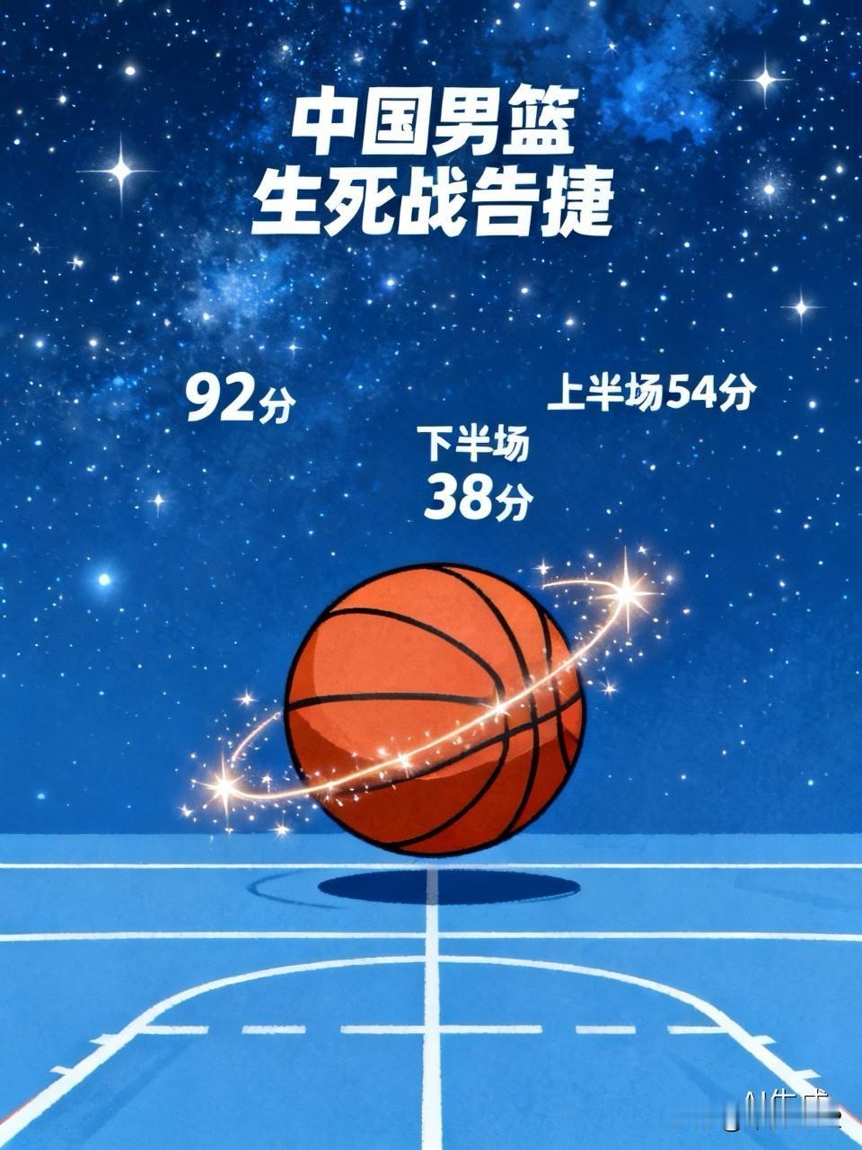 中国男篮赢了！在生死战中取得了胜利，获得宝贵的小组出线资格。
作为提醒，说几点缺