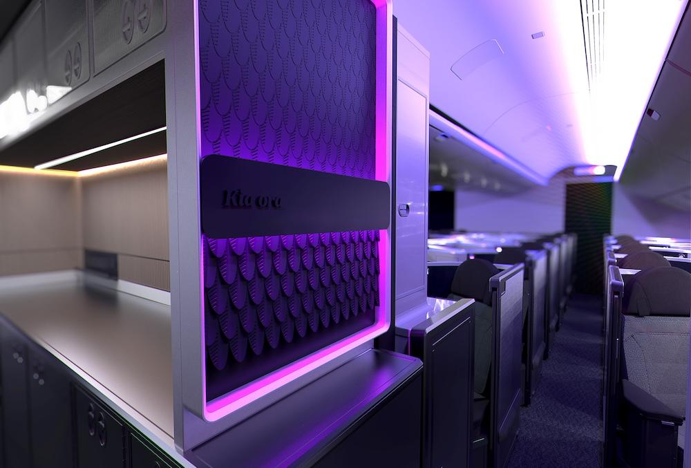 日前，新西兰航空公布波音777-300ER新客舱内饰，同时表示首架该型号客机的改