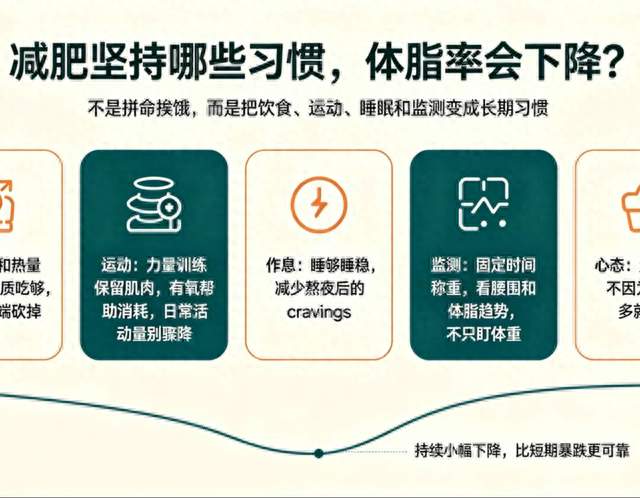 减肥坚持哪些习惯体脂率会下降！
