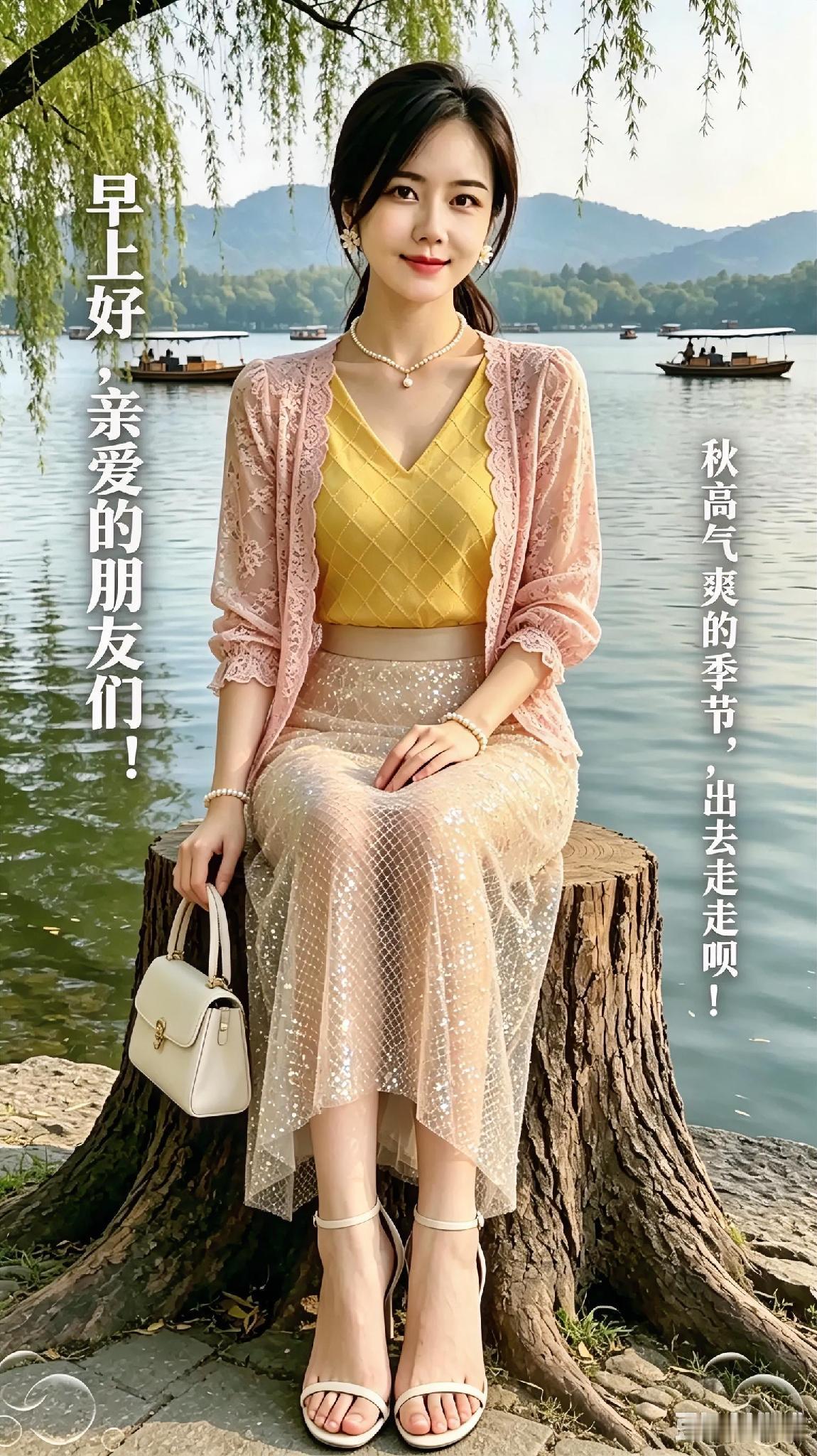 秋天早晨，秋风似一双温柔的手，轻轻抚摸着大地的每一寸肌肤，带走了夏天的热烈，留下