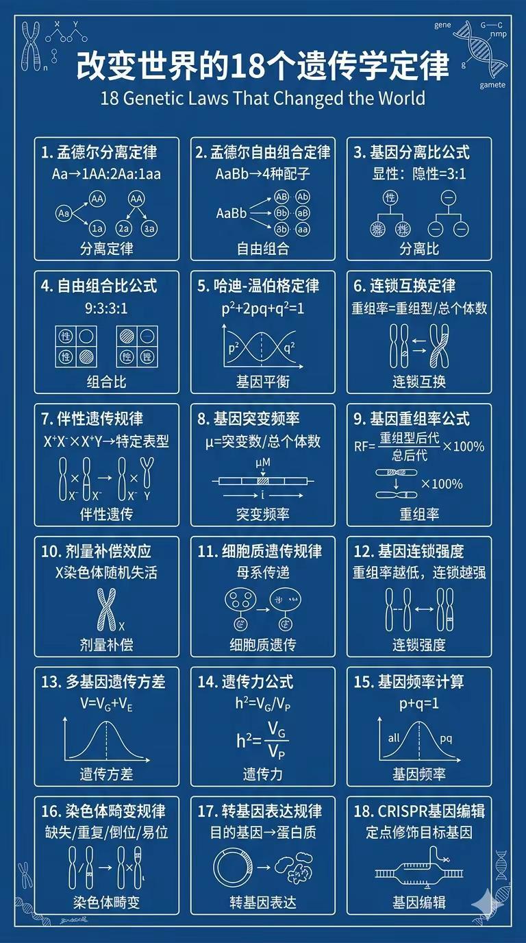 改变世界的18个遗传学定律。