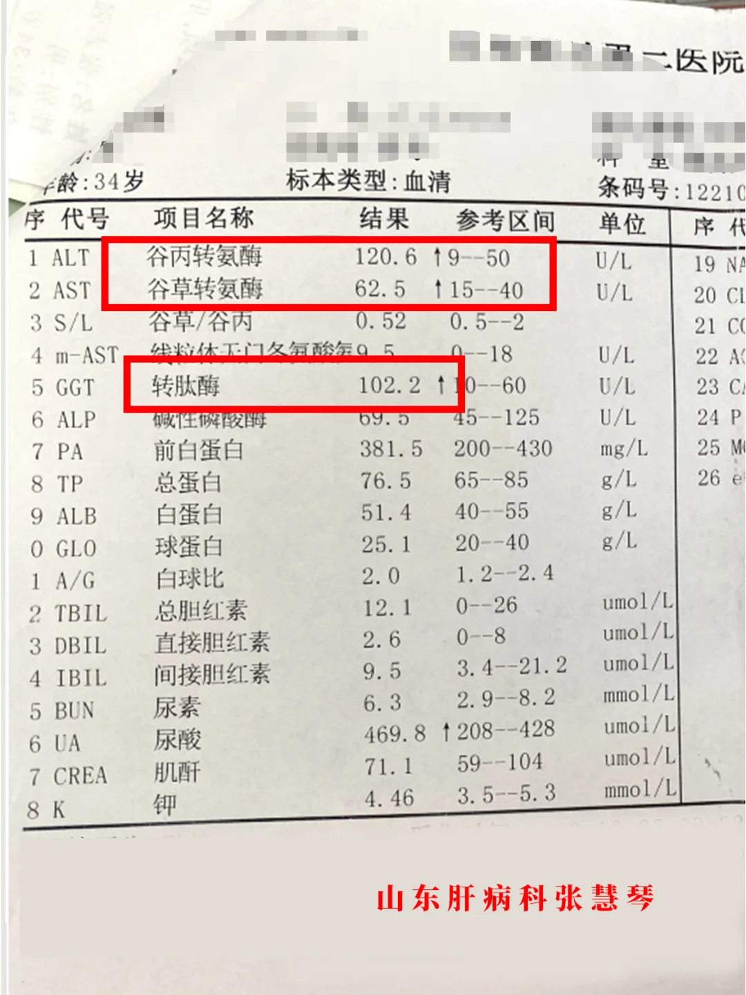 经常复查，肝功能这2个指标升高，莫要大意