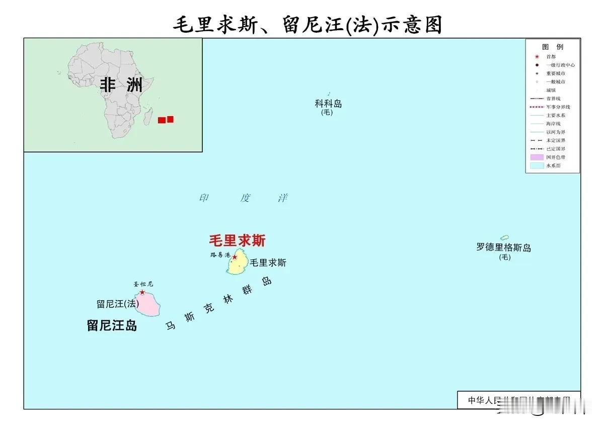 毛里求斯是印度洋西南部的岛国。它面积2040平方公里，人口约110万。国旗由红、