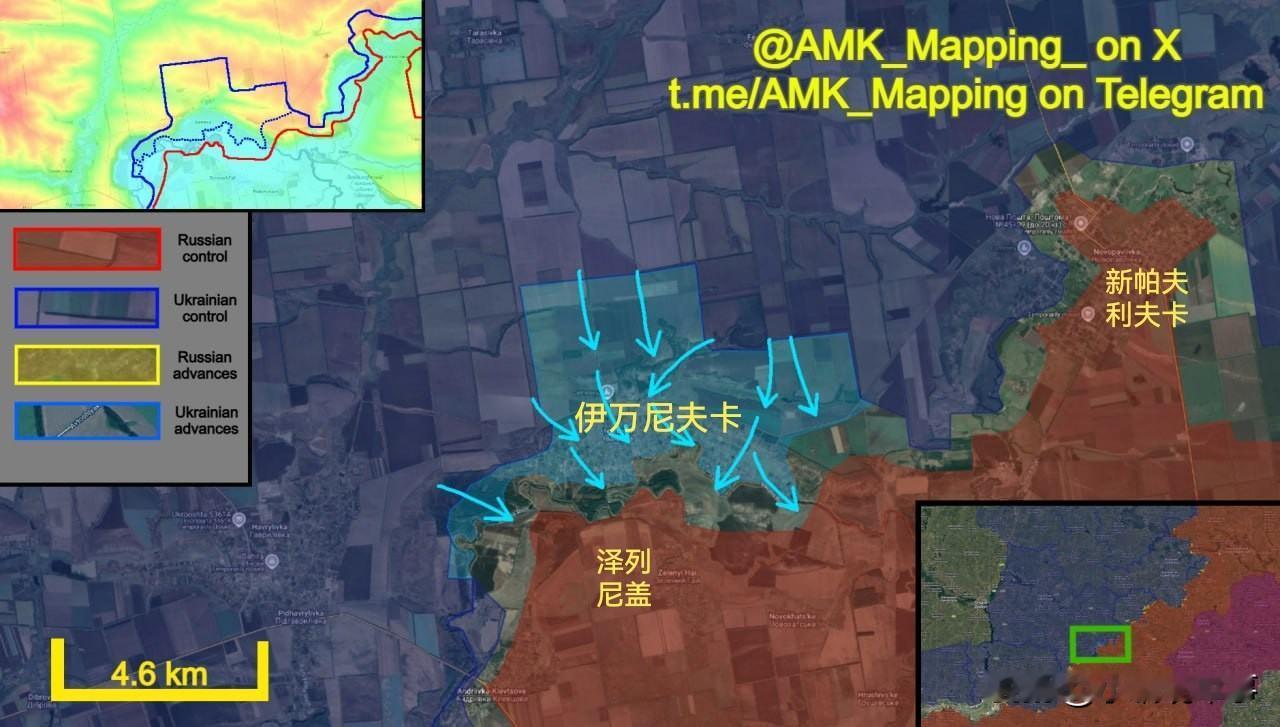 AMK也跟着牢苏和乌克兰信源DeepState将第聂伯罗彼得罗夫斯克州的伊万尼夫