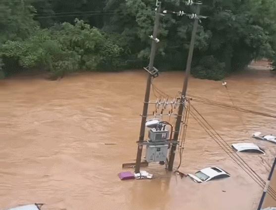 5月15日8时至5月16日8时，赣州西部5县（市、区）的43站出现大暴雨，江西上