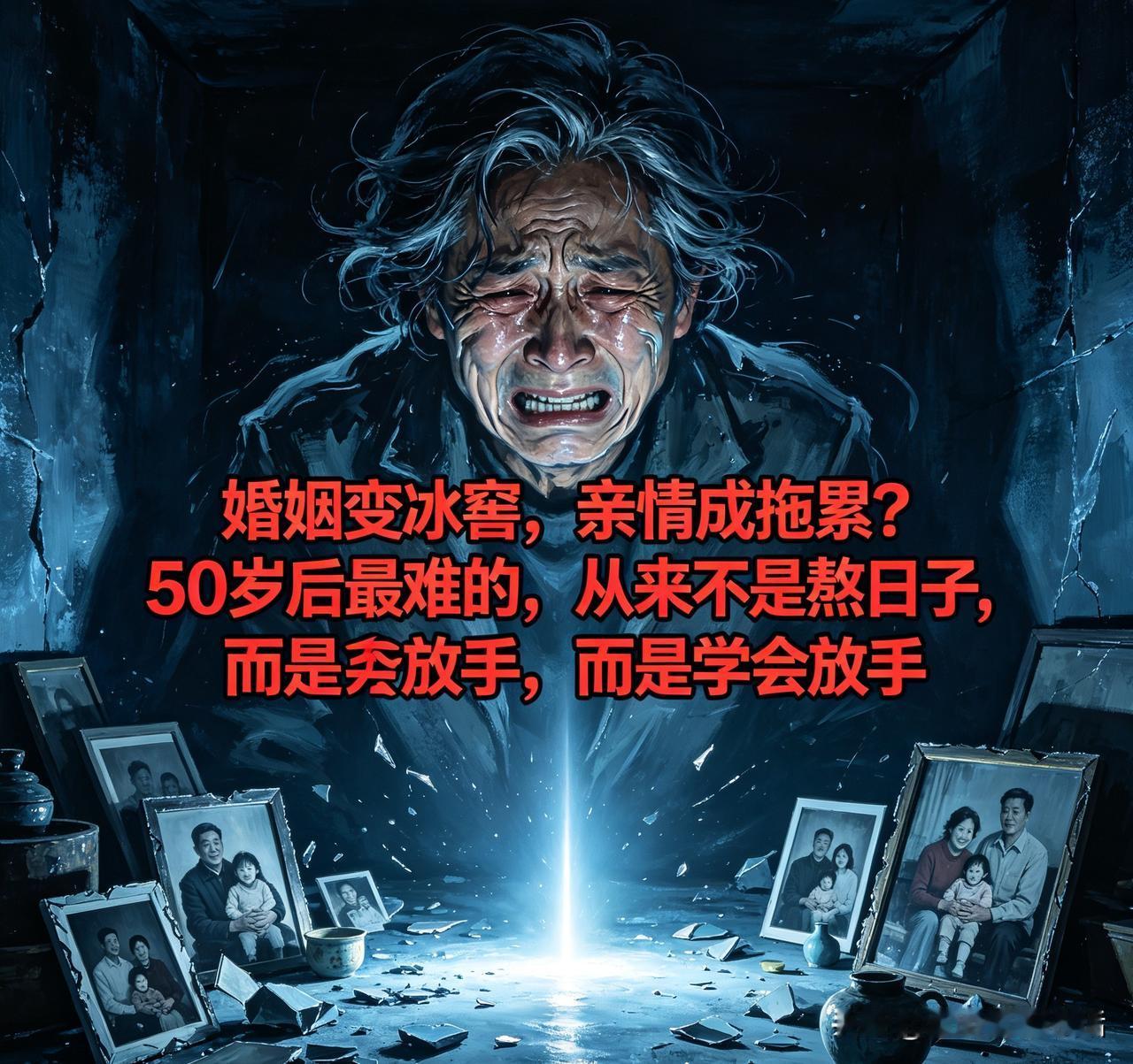 婚姻成冰窖，亲情变累赘？50岁后，最难的不是过日子，而是学会放手。
50到59岁