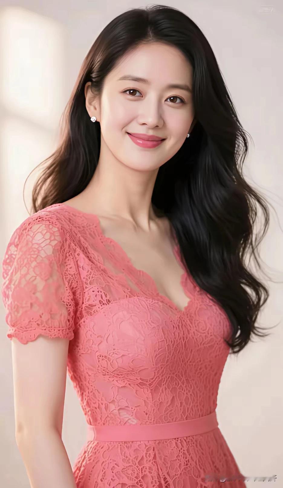 姑娘长相实在美，
举止优雅高品位。
追她小伙一大帮，
择优选婿不后悔。