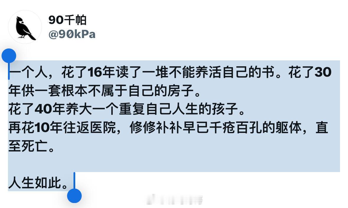 “一种观点，人生如此” ​​​