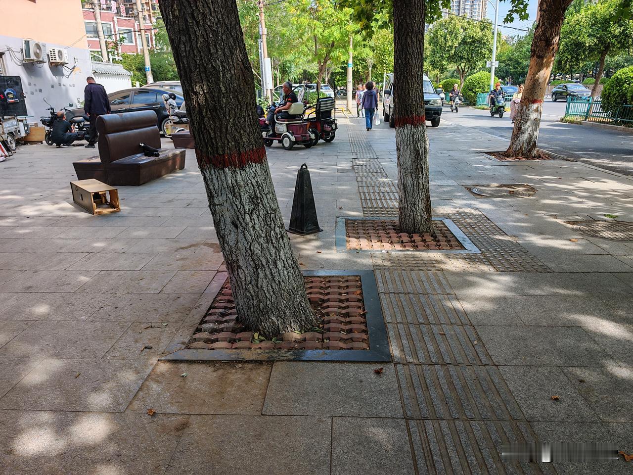 城市盲道，到底还有修建的必要吗？
 
走在邯郸街头，随处可以见到铺着凸起条纹的盲