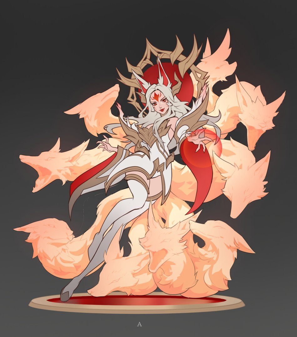 Faker名人堂阿狸手办概念设计#英雄联盟# ​​​