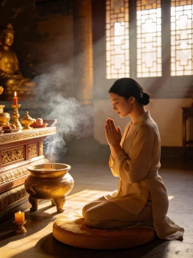 上联：千里烧香拜佛堂
下联：三拜九叩求安康
这副对联对仗工整，烧香拜佛与三拜九叩