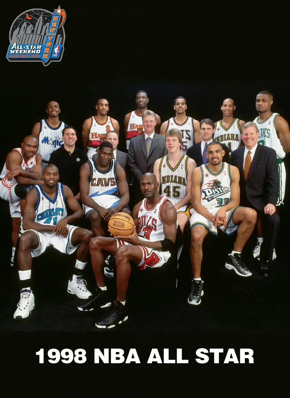 1998年NBA全明星赛，认识5个以上球员都是老球迷了，全部认识那也太不可思议啦