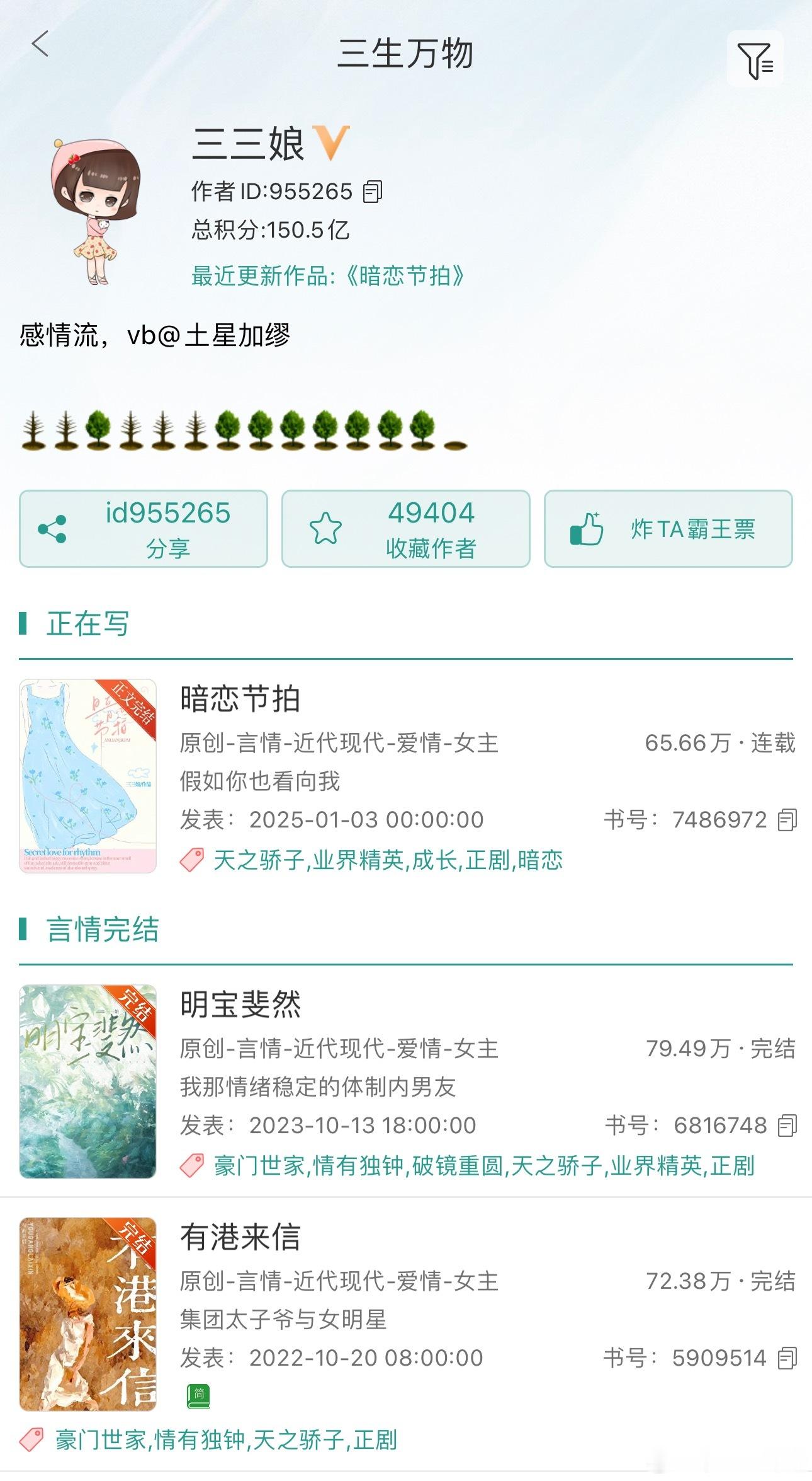 三三娘的现言都好长[傻眼]但是数据都怪好的 ​​​