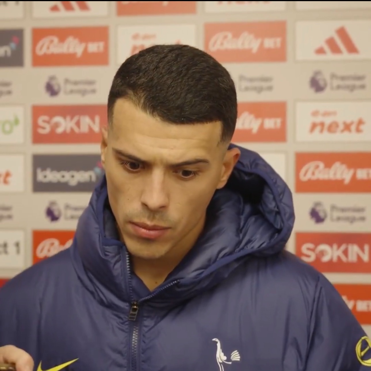 热刺0-3诺丁汉森林，赛后球员采访：库杜斯： “表现不够好，结果令人沮丧。📉 