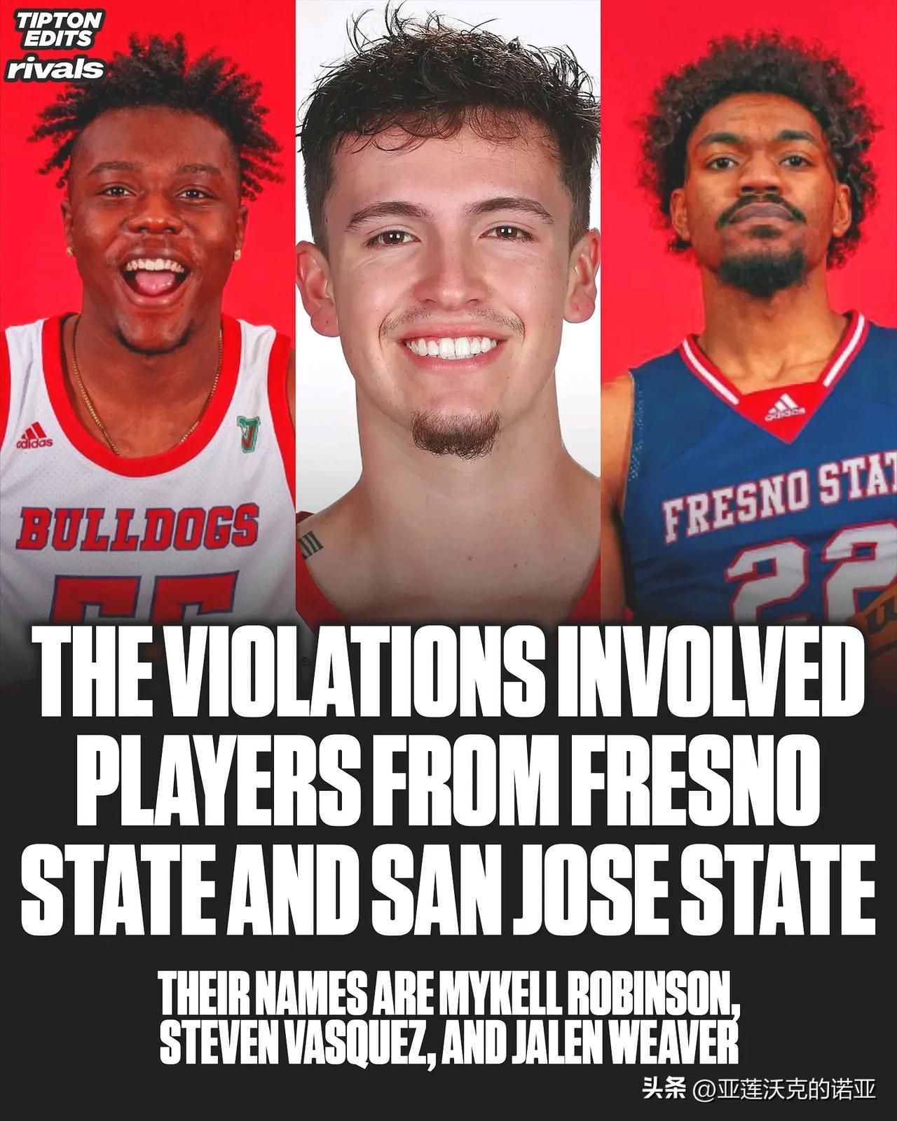 Fresno State弗雷斯诺州立Mykell Robinson与Jalen 