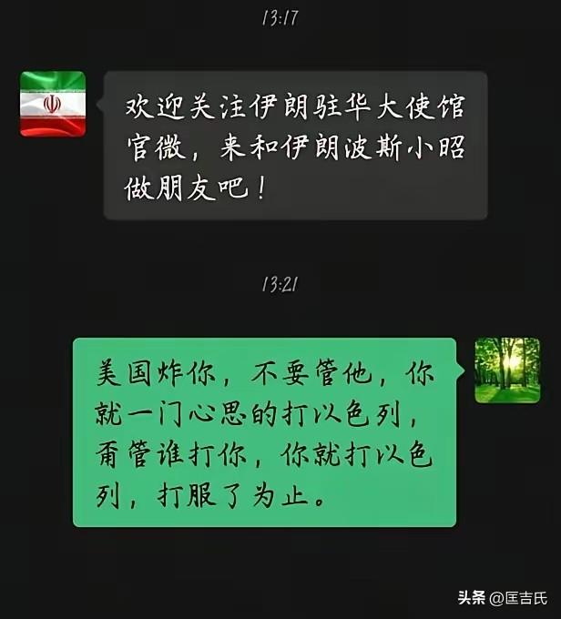 中国网友用古老的东方智慧给伊朗支招。不好意思，只能帮到这了，剩下的只能自己扛！
