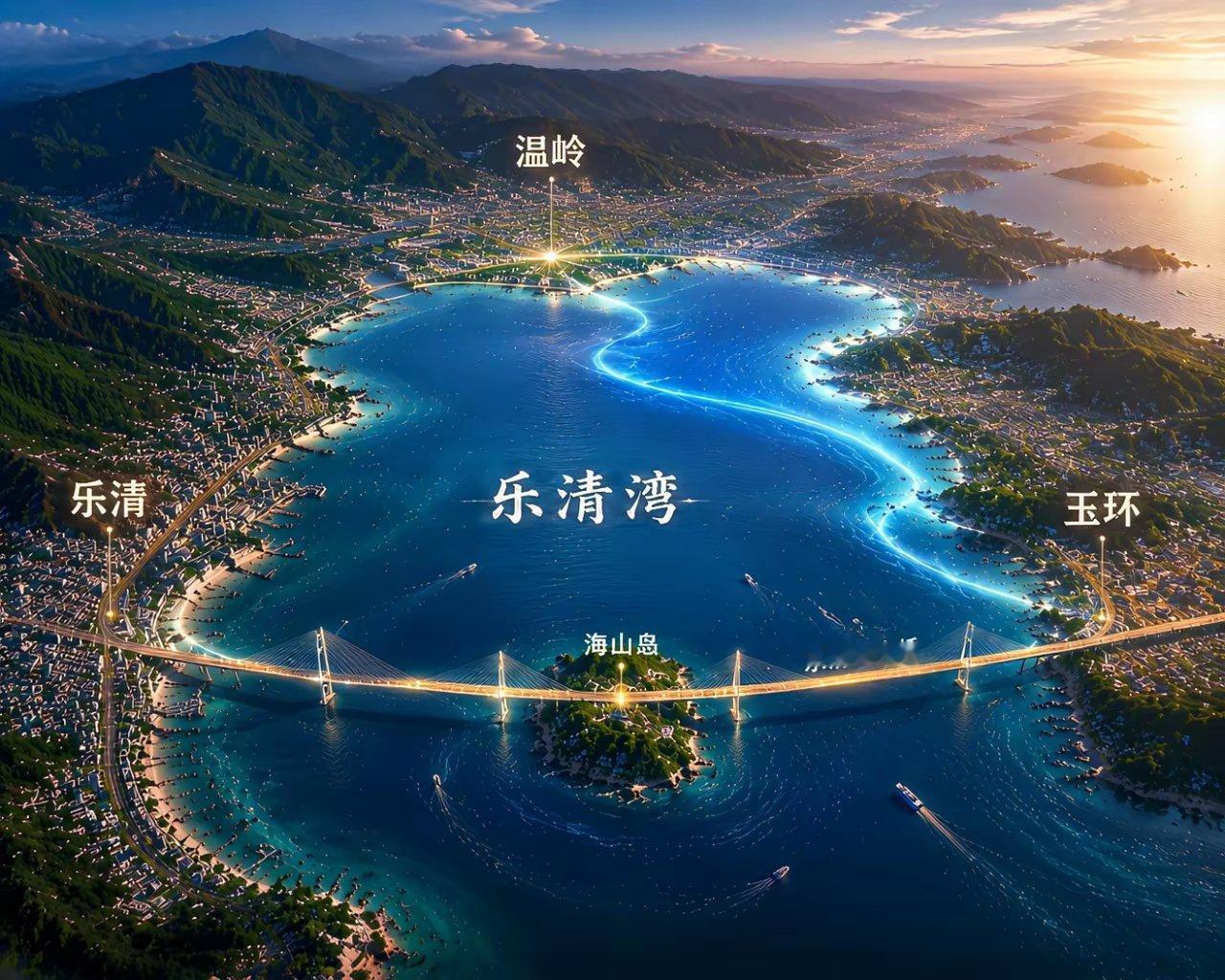 湾边几十年，竟不知乐清湾是这样的！只缘身在湾湾中，用的是“肉眼”。今用“天眼”见