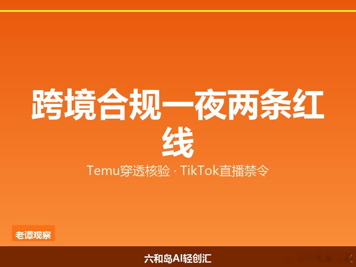 一夜之间两条红线同时落地：跨境电商的"裸奔"时代结束了昨天，跨境圈连着砸下两颗炸