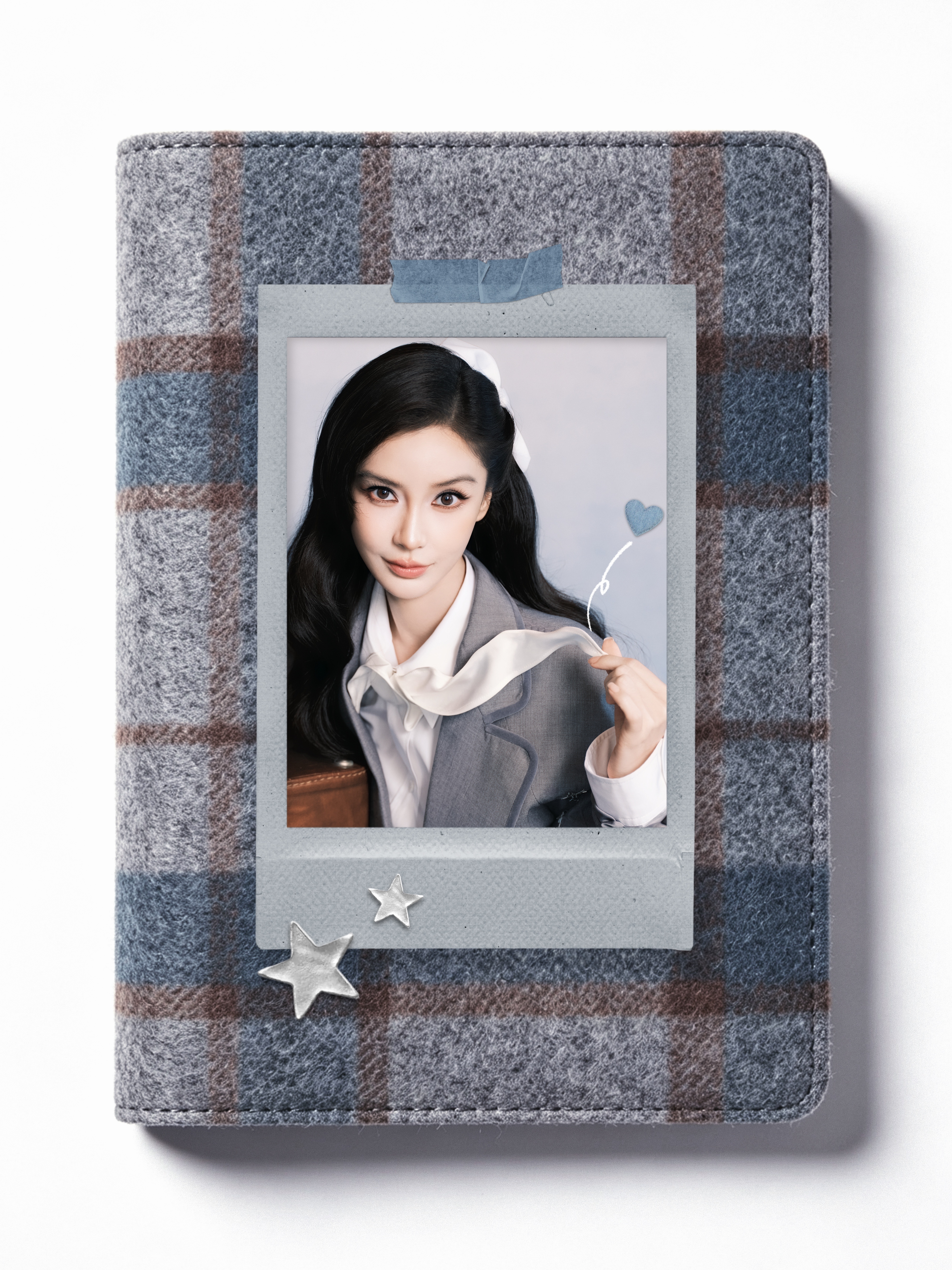 Angelababy in ZHANGSHUAI品牌大秀造型大片，珠绣收腰西装搭