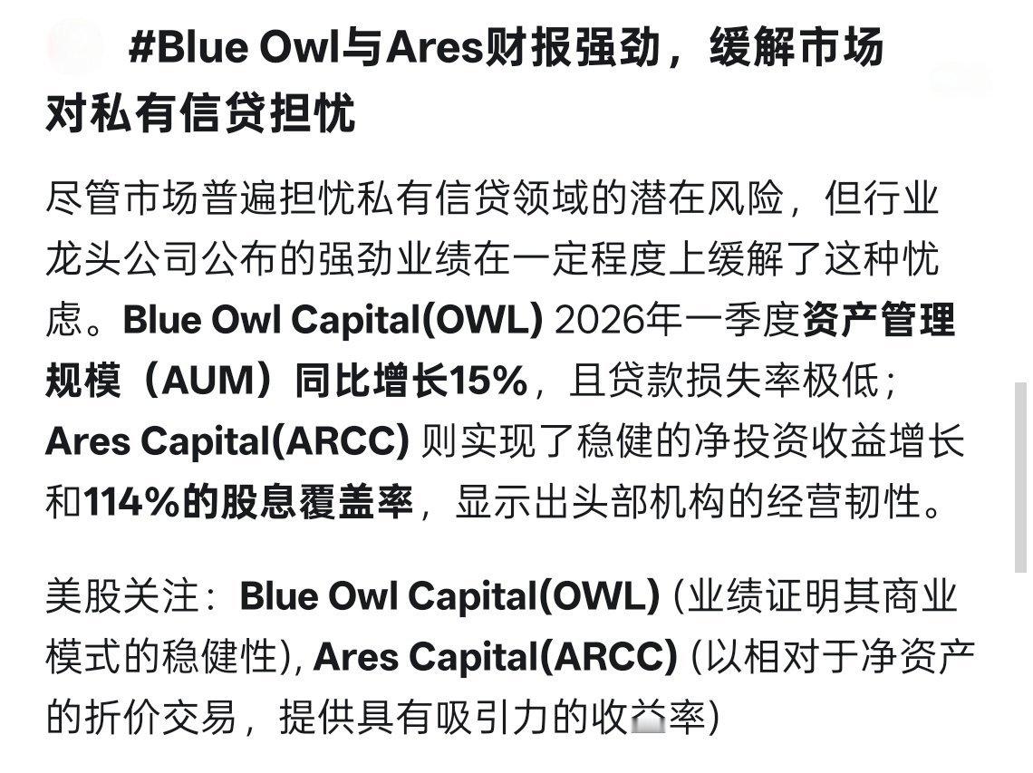 私募信贷暂时缓和一点 