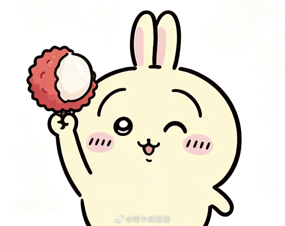 动漫吉伊卡哇灵感共创夏日企画日啖荔枝三百颗，不辞长作岭南人。自制乌萨奇吃荔枝表情