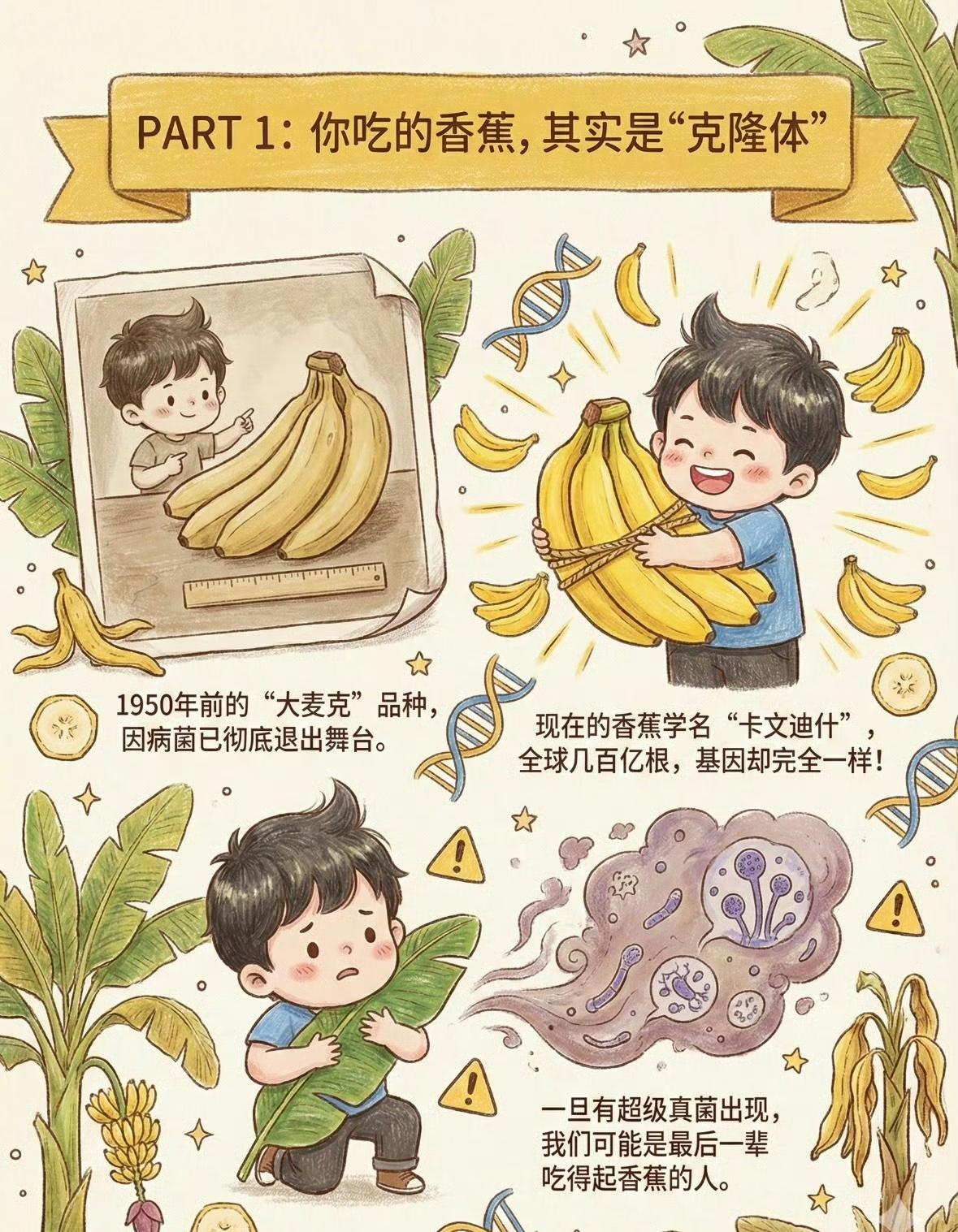 紧急！你天天吃的香蕉，正在遭遇“灭顶之灾”！水果自由要没了？
 
香蕉有可能会灭