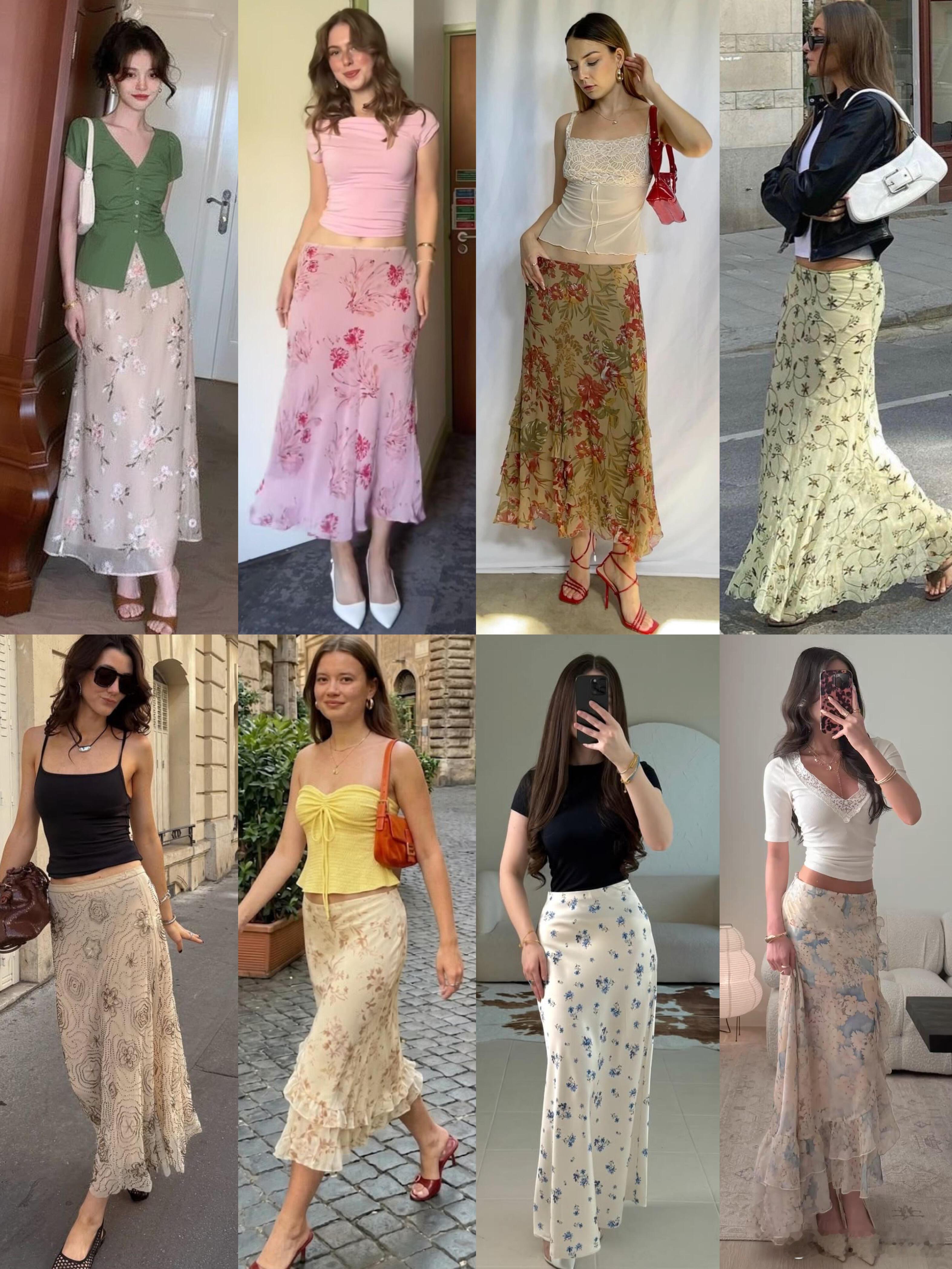 碎花半裙，夏日氛围感 