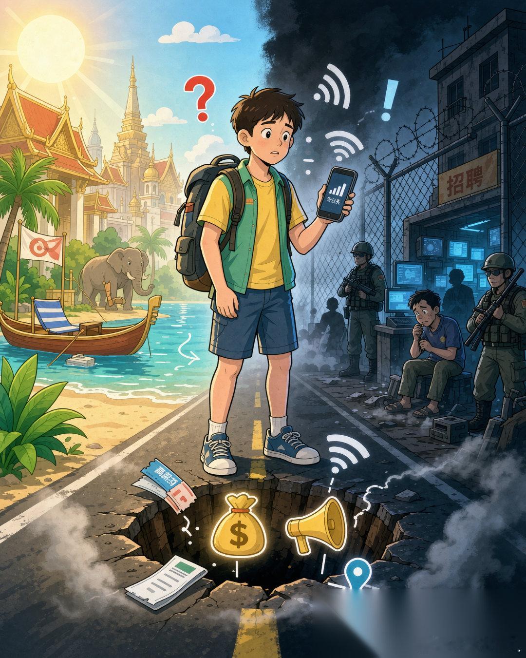 刷到泰国旅游 失联这个热搜，第一反应是：又有人玩太野把手机玩没了？点进去一看，好