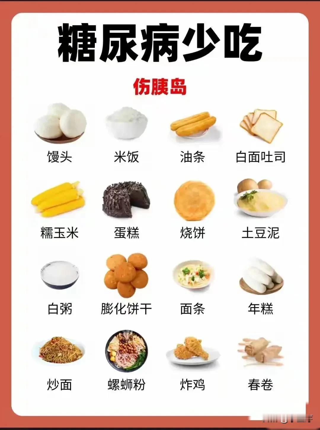 糖尿病友必看！伤胰岛食物全盘点！高血糖勿食‼️ 血糖高也可食 糖尿病健康餐 糖友