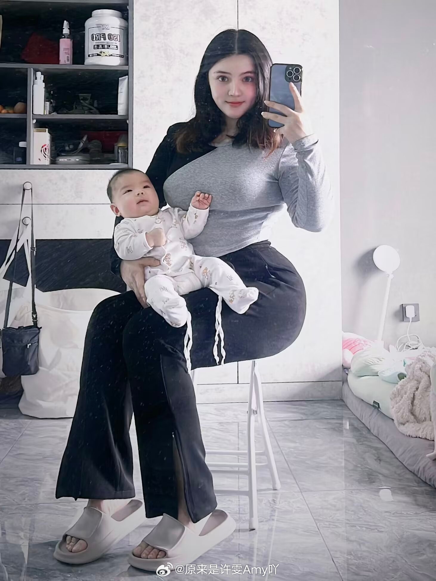 谁说当妈后就不能保持松弛感了？#健身[超话]# ​​​
