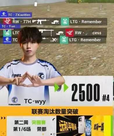 19杀吃鸡+2500淘汰！TC战队今日双料高光，WYY状态太稳了！TC春季赛19