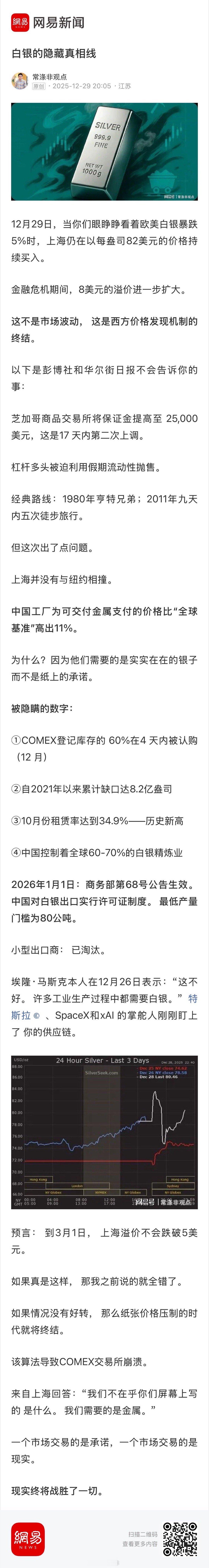 白银的隐藏真相 //分享网易新闻 - H5卡片: 白银的隐藏真相 白银的隐藏真相