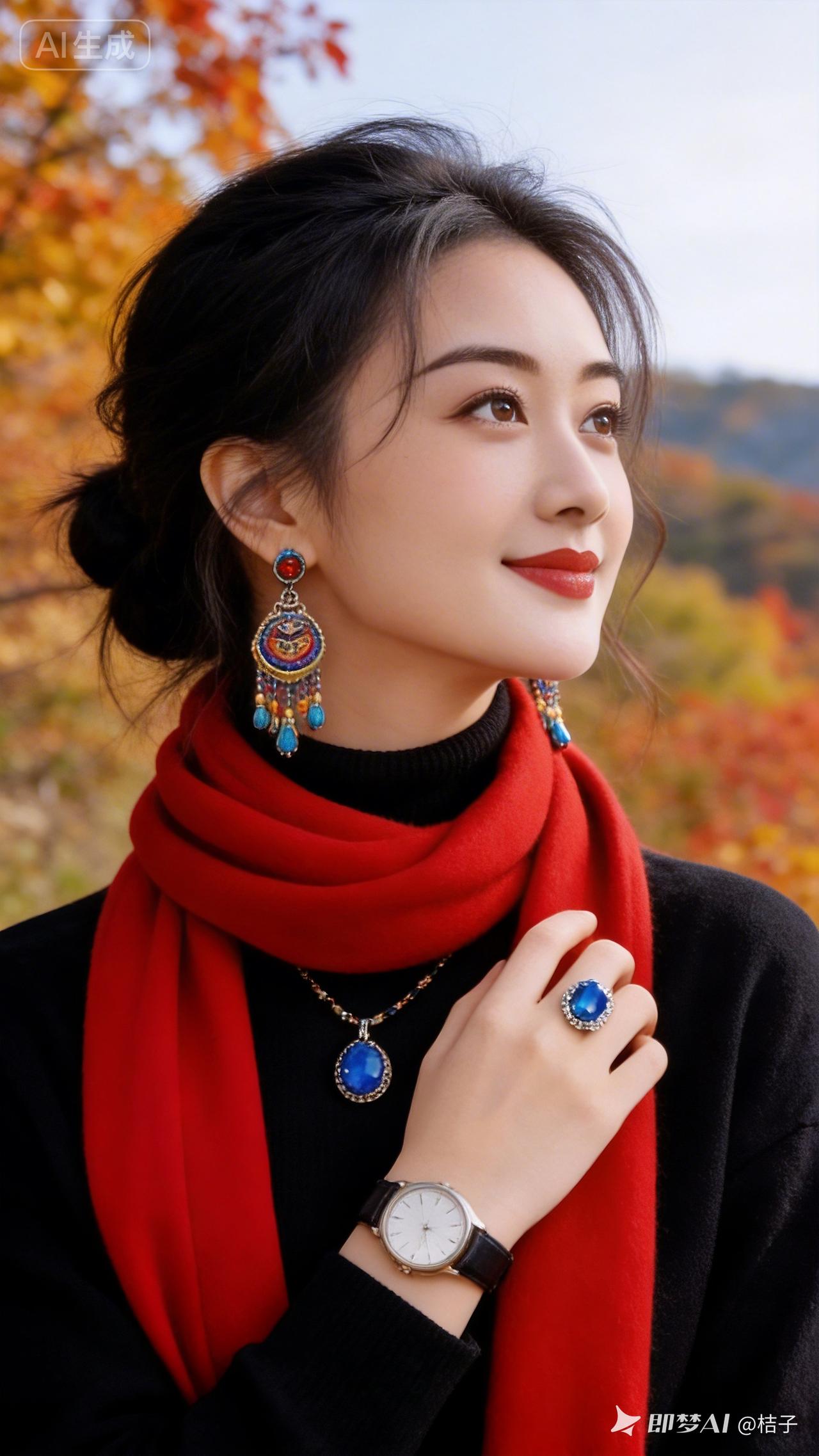 秋日穿搭指南：红黑撞色，惊艳夺目！