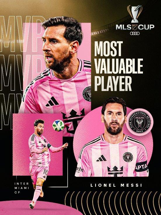 🐐MVP📝季后赛6场~6球7助！梅西迈阿密国际首夺美职联总冠军迈阿密国际vs