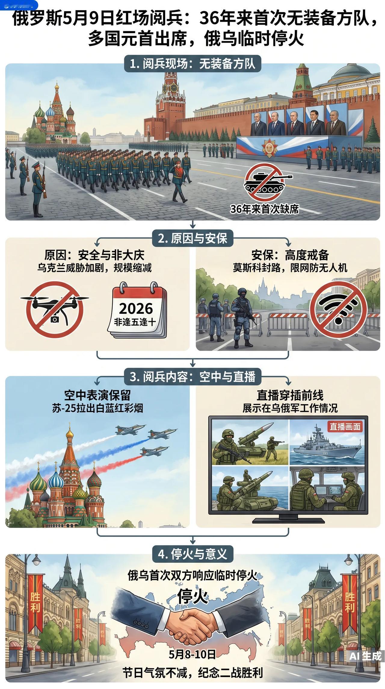 俄罗斯胜利日红场阅兵一文速览：五大看点，一个变化