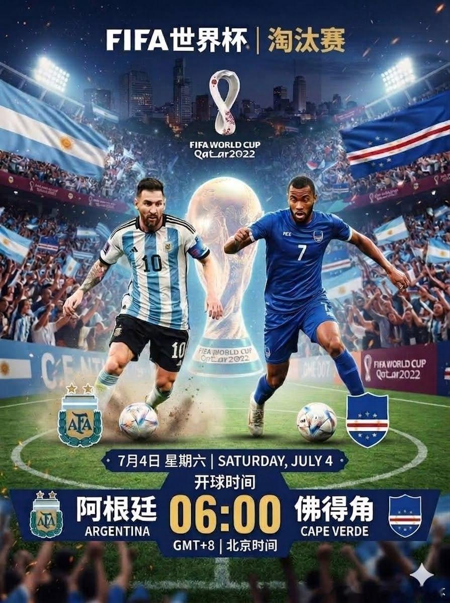 属于球迷的清晨来了！⚽️🇦🇷 阿根廷 VS 佛得角 🇨🇻90分钟，全力争