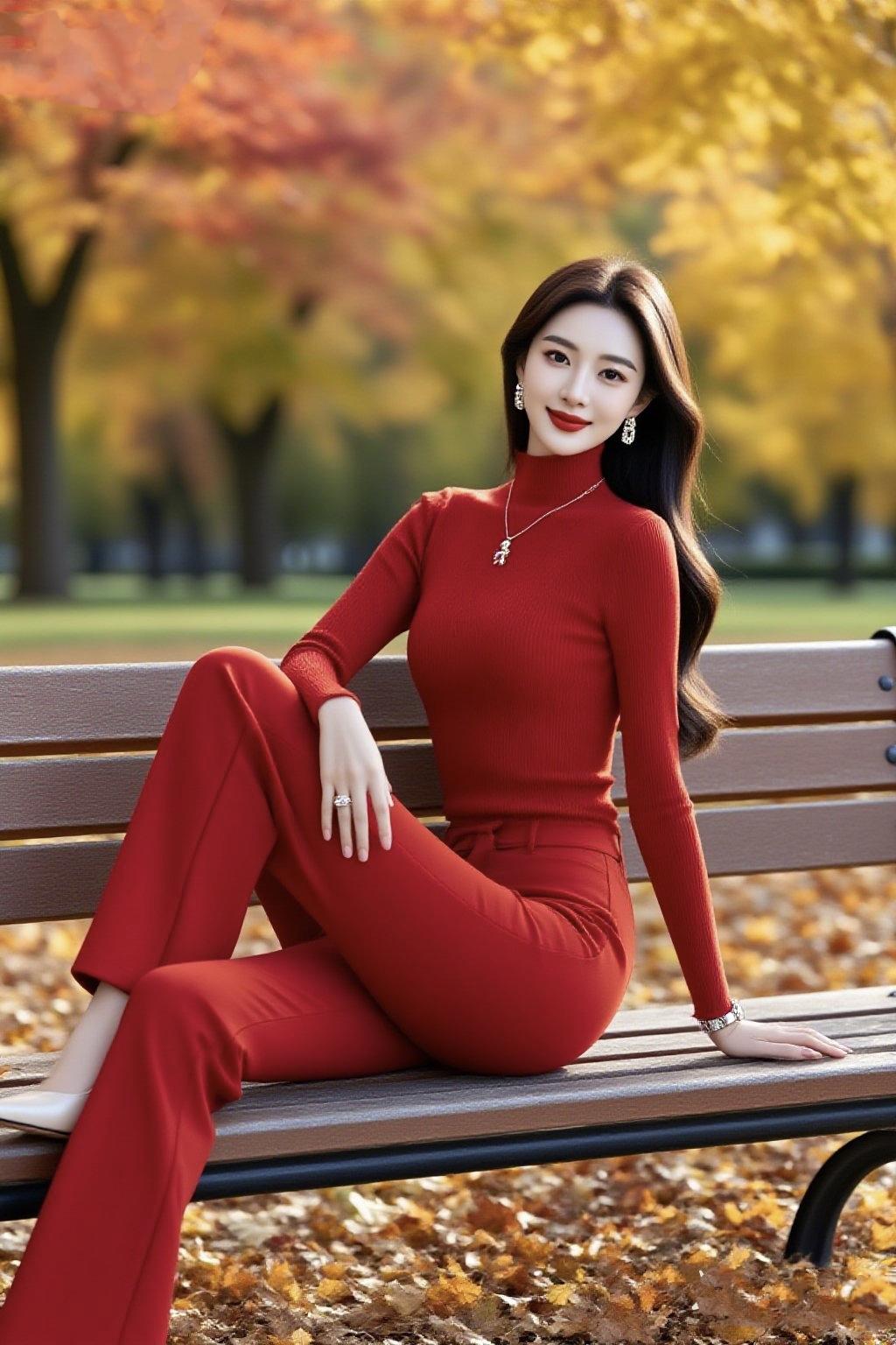 《秋焰》
 
层林燃作霞，金风织绮纱。
红衣凝素手，静对落花茶。
 
赏析：这首