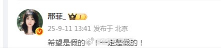邢菲 希望是假的你怎么看待这个发言？ ​​​