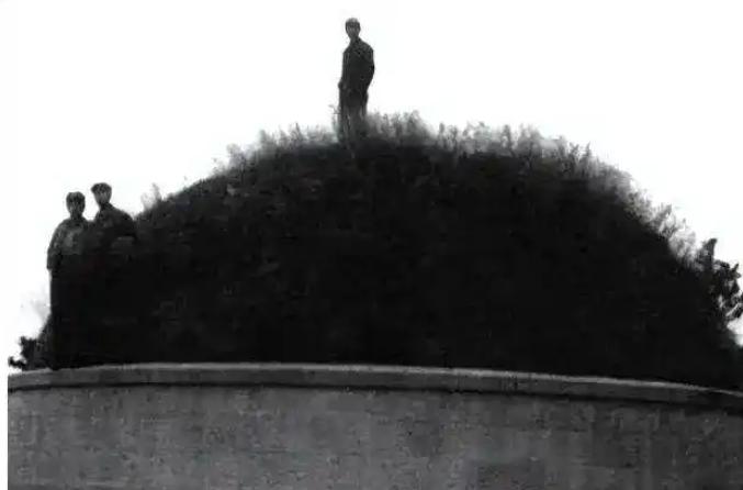 一九四六年，蒋介石密令何应钦炸开南京梅花山汪精卫墓，炸药爆破声震彻夜空。家属为了