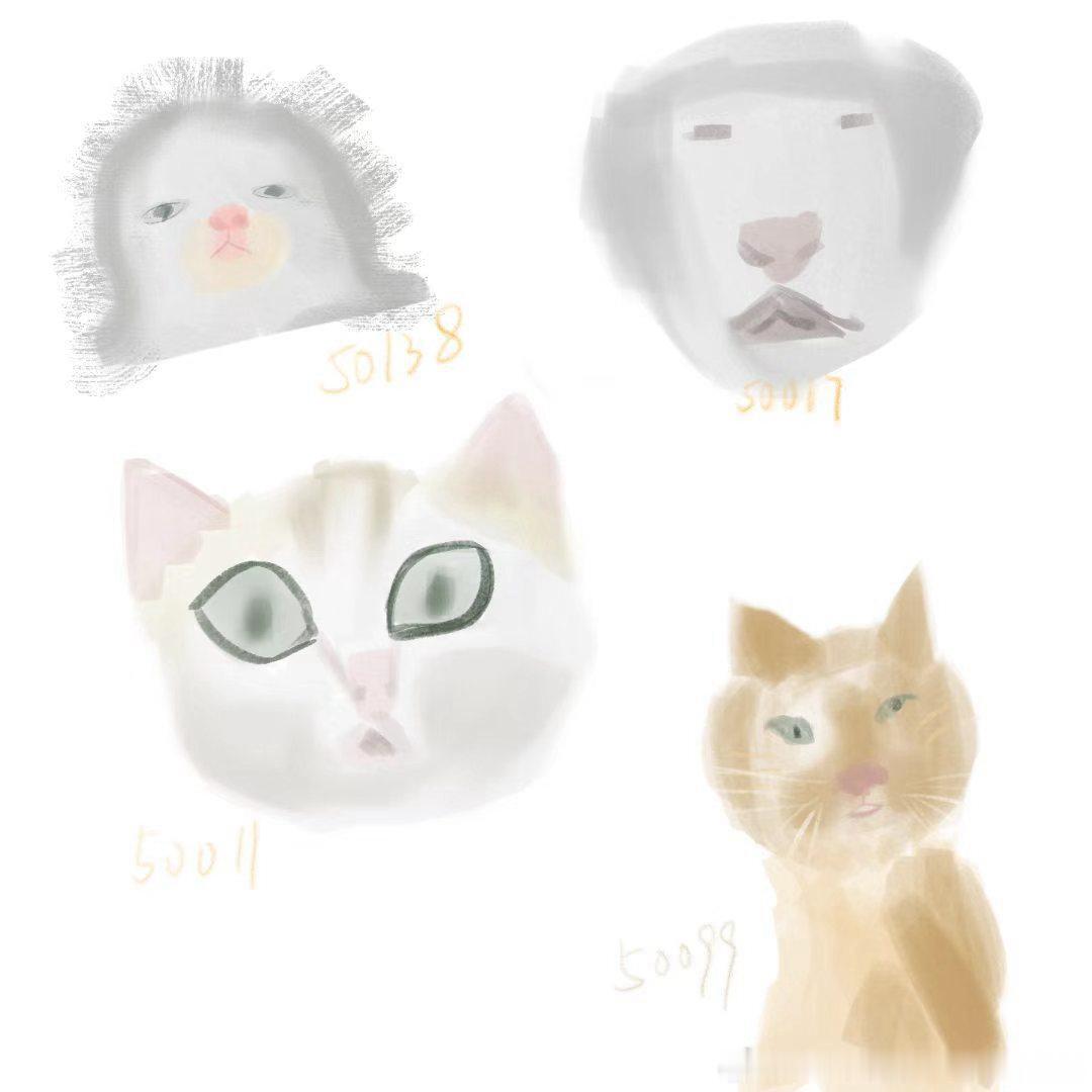 50785【丑猫】期末画丑猫压力会变小丑猫卢浮宫