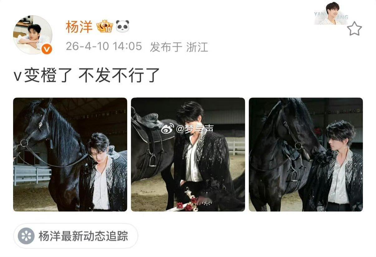 杨洋为了升金V发博 杨洋掉金就会营业也是老传统艺能了！这把趁营业赶紧把展喵呈上来