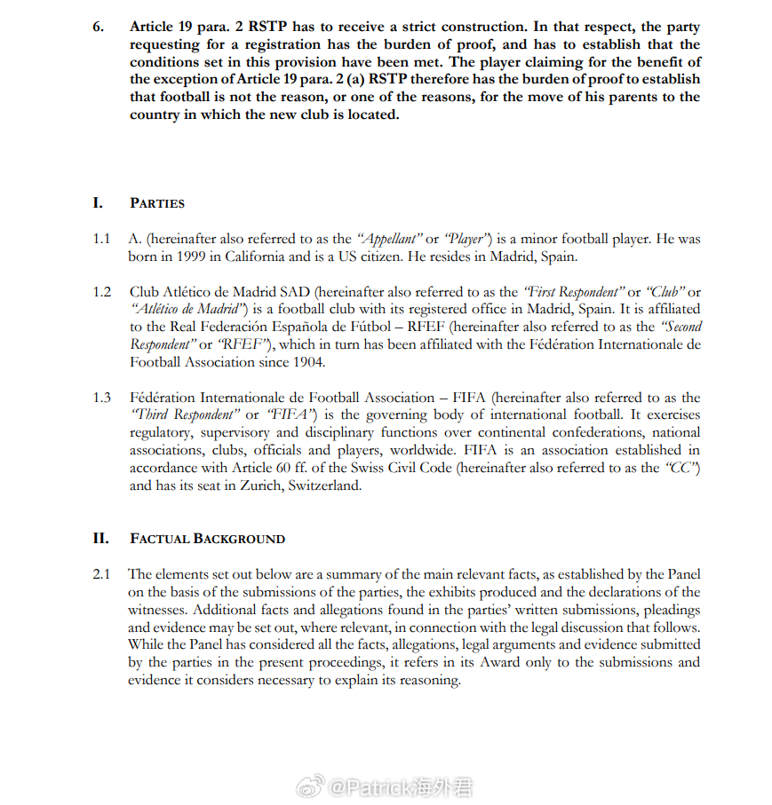 严格适用 FIFA未成年保护条款 的必要性为实现预期目标，保护未成年人并打击滥用